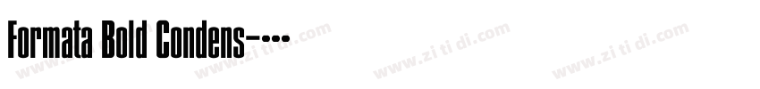 Formata Bold Condens字体转换